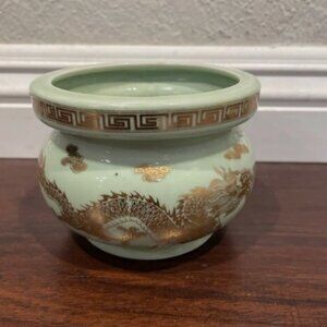 Worship Bowl Alar Incense Burner Altar Supplies Incense Holder green dragon 5"